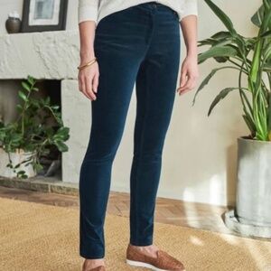 Pure Collection 10R Midnight Blue Cotton Mid-Rise Washed Velvet Jean Pants